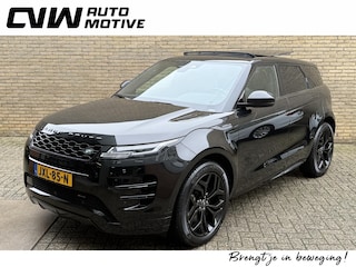 Land Rover Range Rover Evoque 1.5 P300e AWD R-Dynamic SE | Panoramadak | Blackline | Camera | Navigatie | Afneembare trekhaak | Lederen bekleding | Apple CarPlay / Android Auto | Cruise control | Lane assist | Stoel&stuurverwarming | Dodehoekdetectie | 20 inch LMV | LED | DAB | Elektrische achterklep | Volledig onderhouden!