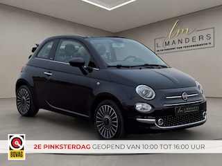Fiat 500 1.2 Lounge 2019 ZWART | Automaat | Cabriolet | Navigatie