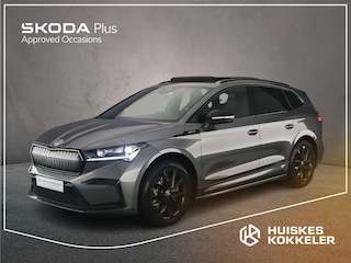 Skoda Enyaq iV 80 Sportline 204pk Automaat Warmtepomp, Trekhaak, Panoramadak, Adaptive cruise control, Elektrische achterklep, Navigatie, Achteruitrijcamera, LED matrix koplampen