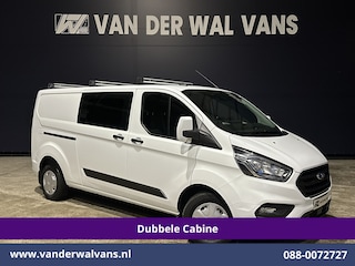Ford Transit Custom 2.0 TDCI 170pk L2H1 Dubbele Cabine Euro6 Airco | 6-Zits | Camera | Navigatie | LED | Apple Carplay Android Auto, Cruisecontrol, Stoelverwarming, Verwarmde voorruit, Parkeersensoren, 2800kg trekvermogen, Dakdragers