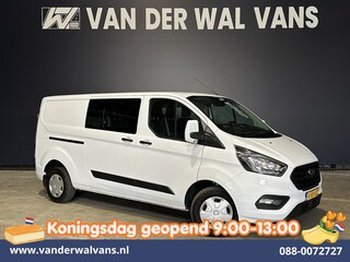 Ford Transit Custom 2.0 TDCI 131pk L2H1 Dubbele Cabine Euro6 Airco | 6-Zits | LED | Cruisecontrol | 2800kg trekhaak Parkeersensoren, Stoelverwarming