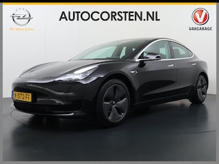 Tesla Model 3 RWD SR plus 325PK LFP Accu Trekhaak AutoPilot Leder Panoramadak Adaptive-Cruise Camera's Elektr.-Stuur+Stoelen+Spiegels+Geheugen+Easy-Entry+Verwarmde stoelen Park assistent Pdc WIFI Lane-Assist Speed-Assist Navi LED DAB Voorverwarmen Keyless One-Pedal-Drive Lmv 18" SOH 89% 1.000KG Trekgewicht 1e Eigenaar Origineel Nederlandse Auto Fabrieks Garantie op Accu en Motor tot 14-12-2028/160.000km