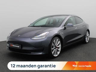 Tesla Model 3 Performance AWD 75 kWh 463PK Aut. SOH 84%, Leder, 360gr. Camera, Keyless, 20" LM Velgen, Autopilot, Stoelverwarming, Side Assist