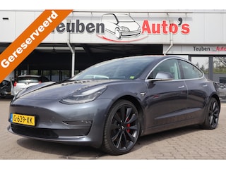 Tesla Model 3 Performance AWD 75 kWh 89,8% SOH, Autopilot computer 3, Lichtmetalen wielen, Lederen interieur, 360 Camera, Panoramadak
