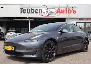Tesla Model 3 Performance AWD 75 kWh 89,8% SOH, Autopilot computer 3, Lichtmetalen wielen, Lederen interieur, 360 Camera, Panoramadak