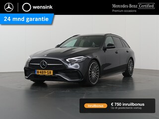 Mercedes-Benz C-klasse Estate 180 AMG Line | Night | Panoramadak | Multispaaks AMG velgen | Rijassistentiepakket Plus | Stoelverwarming |