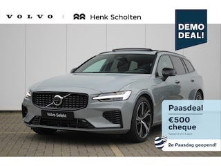 Volvo V60 T6 350PK Plug-in hybrid AWD Plus Dark | Bowers&Wilkins high-end audio | Elektrisch bedienbaar panoramisch schuif/-kanteldak | Adaptive Cruise Control & Pilot Assist | Verwarmbare voorstoelen + stuurwiel | 360 graden Camera | 19" Lichtmetalen wielen
