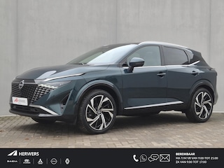 Nissan Qashqai 1.3 MHEV Xtronic Tekna Plus Automaat / Fabrieksgarantie tot 03-2028<100.000 / All season banden / Trekgewicht 1800 kg / Head Up Display / Panoramadak / Stoelen met massage functie / Bose Audio Systeem / Elektrische achterklep / Adaptief cruise control /