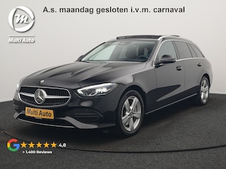 Mercedes-Benz C-klasse Estate 300 e Avantgarde Plug In Hybrid 313pk Dealer O.H. PHEV | Panodak | 360 Camera | Lederen Sportstoelen & Stuur Verwarmd | Sfeerverlichting | Apple Carplay | Blis | Navigatie | Cruise Control | Virtual | DAB |