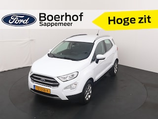 Ford Ecosport EcoBoost 125 pk Titanium | Trekhaak | Navi | Clima | Cruise | LMV | Parkeerhsens.| Half leer | 100% dealer onderh.