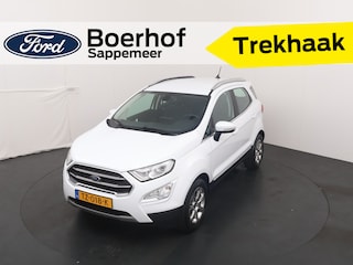 Ford Ecosport EcoBoost 125 pk Titanium | Trekhaak | Navi | Clima | Cruise | LMV | Parkeerhsens.| Half leer | 100% dealer onderh.