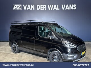 Ford Transit Custom 2.0 TDCI 131pk L2H1 Euro6 Airco | Imperiaal | Camera | Navigatie | 2800kg Trekhaak | LED Apple Carplay, Cruisecontrol, Stoelverwarming, Verwarmde voorruit, Leder, LM velgen, Parkeersensoren, Bijrijdersbank