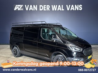 Ford Transit Custom 2.0 TDCI 131pk L2H1 Euro6 Airco | Imperiaal | Camera | Navigatie | 2800kg Trekhaak | LED Apple Carplay, Cruisecontrol, Stoelverwarming, Verwarmde voorruit, Leder, LM velgen, Parkeersensoren, Bijrijdersbank