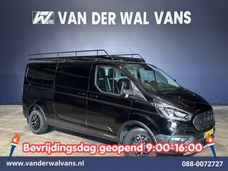 Ford Transit Custom 2.0 TDCI 131pk L2H1 Euro6 Airco | Imperiaal | Camera | Navigatie | 2800kg Trekhaak | LED Apple Carplay, Cruisecontrol, Stoelverwarming, Verwarmde voorruit, Leder, LM velgen, Parkeersensoren, Bijrijdersbank