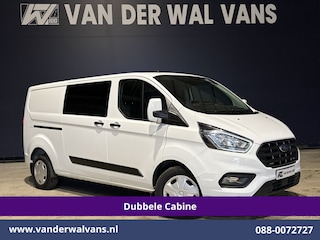 Ford Transit Custom 2.0 TDCI 130pk Automaat L2H1 Dubbele Cabine Inrichting Euro6 Airco | 5-Zits | Navigatie | LED Cruisecontrol, Stoelverwarming, Verwarmde Voorruit, Trekhaak, Parkeersensoren