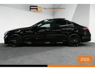 Mercedes-Benz C-klasse 300 e AMG Line / C63S AMG Diffuser / Panamericana Grill / Panoramadak / Digital Light (Laser) / Ambienteverlichting / Rondomzichtcamera / Apple Carplay - Android Auto / Stoelverwarming / Lederen bekleding / Stuurwiel verwarming / Dodehoek detectie / 20'' LMV