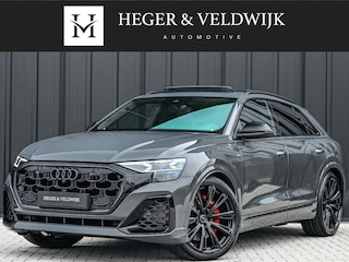 Audi Q8 60 TFSI e quattro Pro LineS 490PK Competition | S-seats met massage | Soft close | B&O Advanced | Adaptive cruise | Carbon inleg | Ambiance interieur | 360 camera | Verwarmbaar stuurwiel | Trekhaak