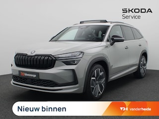 Skoda Kodiaq 1.5 TSI PHEV Sportline Business 204PK DSG Pano-schuifdak, matrix led, trekhaak, Canton sound, adaptive cruise, side assist, stoelverwarming voor & achter, stuurwielverwarming, keyless, alarm, 20" lichtmetaal