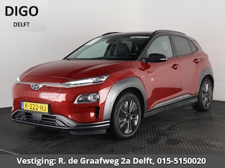 Hyundai Kona EV Premium Two-Tone 64 kWh SOH ACCU 99% | Apple Carplay/Android Auto | Stuur-& Stoelverwarming | Navigatie | Leder | Camera |