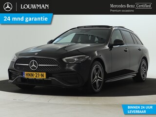 Mercedes-Benz C-klasse Estate 300 e AMG Plug-In Hybride | AMG Line | Memorypakket | Night Pakket | Panoramadak | Distronic | Stuur en Stoelverwarming | Inclusief 24 maanden MB Certified garantie voor Europa.