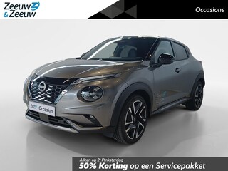 Nissan Juke 1.6 Hybrid N-Design *Tch.pack*Coldpack light*Dodehoek sensoren*Camera360view*Stoel en stuurverwarming*parkeersensoren voor en achter*Automaat*Navigatie*Applecarplay & Androidauto*