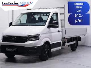MAN TGE 3.140 140 pk DSG Aut. Pick Up / Open Laadbak Navi, Camera, Trekhaak 3.000 kg, LxBxH 383x225x40 cm, 3-Zits