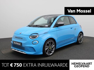 Abarth 500 Scorpionissima 42 kWh De Abarth 500e Scorpionissima is een gelimiteerde, 100% elektrische uitvoering met een 42 kWh batterij, 114 kW (155 pk) vermogen en 235 Nm koppel, is voorzien van specifieke kenmerken zoals 17-inch of 18-inch (Turismo) lichtmetalen velgen, exclusieve kleur Poison Blue), en sportstoelen met geïntegreerde hoofdsteunen.