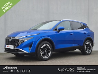 Nissan Qashqai 1.3 MHEV Xtronic N-Connecta Automaat / Fabrieksgarantie tot 03-2028<100.000 / All season banden / 1.800 kg trekgewicht / Panorama dak / Elektrische klep / Head Up Display  / Camera 360° /  Cold pack & Pack Easy / Stuur-, stoel- en voorruitverwarming / Apple Carplay Android /