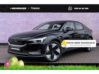 Polestar 2 Long Range Single Motor Plus 82 kWh | Google | Adaptieve Cruise Control | Stoel-/Stuurverwarming | 360 Camera | Elek. Stoelen | Memory | Elek. Achterklep | Dodehoekdetectie | Pilot Assist | Climate Pack | Pixel LED | Keyless | Panoramadak | Warmtepomp | Draadloos Opladen Telefoon | Apple Carplay/Android Auto | 19" LM