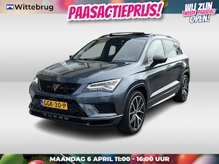 Cupra Ateca 2.0 TSI 4DRIVE / AUTOMAAT/ 300 PK/ PANO/ TREKHAAK/ LEER/ 360 CAMERA/ BEATS/ ELEK.KLEP/ ELEK.STOEL/ DODEHOEK/ STOELVERWARM./ CRUISE CONTROL/ FULL LINK/ ACC/ DCC/ KEYLESS/ NAVI/ DAB/ CLIMA/ ISOFIX/ 19'' LM