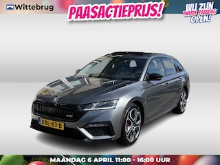 Skoda Octavia Combi 1.4 TSI RS iV PHEV Business / AUTOMAAT/ 245 PK/ PANO/ TREKHAAK/ CAMERA/ PARK. SENSOREN/ HEAD UP/ CRYSTAL LIGHT./ STOELVERWARM. V & A/ DODE HOEK/ DCC/ ADAPT. CRUISE/ TRAVEL ASSIST/ SMARTLINK/ NAVI/ CLIMA/ 19" LMV