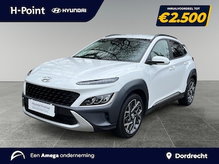 Hyundai Kona 1.6 GDI 140pk HEV Fashion | PREMIUM LEDEREN INTERIEUR | CLIMA | APPLE CARPLAY / ANDROID AUTO | ELEK. VERSTELBARE STOELEN | DODEHOEKBEW. |