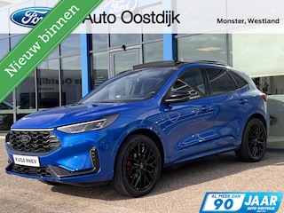 Ford Kuga 2.5 PHEV ST-Line X 243PK Black Edition Panodak Elek. Trekhaak Winterpack Adaptieve Cruise 2100KG Trekgewicht AGR-Stoelen 20'' Zwarte Velgen Blind-Spot Camera Head-Up Keyless Climate *Full-Options*