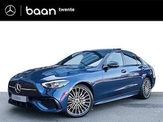 Mercedes-Benz C 300 e Business Solution AMG | Smartphone-integratie | Memorypakket | Panoramadak | 360 Camera | Trekhaak | Stoelverwarming | Nightpakket | Spiegelpakket