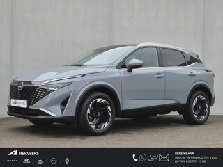Nissan Qashqai 1.3 MHEV Xtronic N-Connecta Automaat / Facelift / Fabrieksgarantie tot 03-2028<100.000 km / 1.800 kg trekgewicht / Panorama dak / Elektrische klep / HUD / Camera 360° /  Cold pack & Pack Easy / Stuur-, stoel- en voorruitverwarming / Navigatie / Apple Carplay Android /