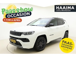 Jeep Compass 4xe 240 Plug-in Hybrid Electric S Automaat | Navigatie | Lederen bekleding | Camera | Keyless | Zwart dak | Dakrails | Lichtmetalen velgen black | Climate control