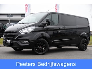 Ford Transit Custom 300 2.0 TDCI L2H1 DC Limited Black Edition Camera, Cruise, Carplay, Stoelverwarming, 170pk, 2 x Schuifdeur, Automaat, Uniek!