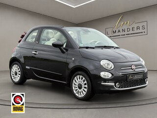 Fiat 500 1.2 Lounge 2020 ZWART | Cabriolet | Apple CarPlay