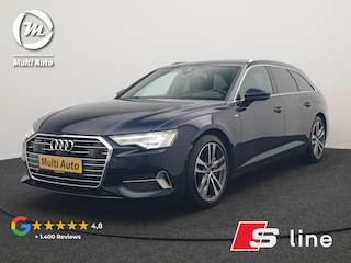 Audi A6 Avant 50 TFSI e quattro S Line Plug In Hybrid 300pk Dealer O.H. PHEV | Trekhaak Af Fabriek | Adaptive Cruise | Head Up | 360 Camera | Alcantara Sportstoelen Verwarmd | Stuur Verwarmd | Apple Carplay | Navigatie | Virtual | DAB |