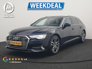 Audi A6 Avant 50 TFSI e quattro S Line Plug In Hybrid 300pk Dealer O.H. PHEV | Trekhaak Af Fabriek | Adaptive Cruise | Head Up | 360 Camera | Alcantara Sportstoelen Verwarmd | Stuur Verwarmd | Apple Carplay | Navigatie | Virtual | DAB |