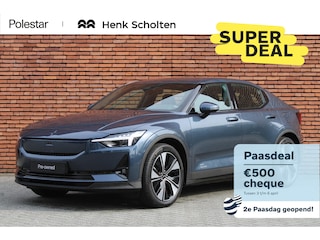 Polestar 2 Long Range Single Motor Plus 82 kWh Adaptieve Cruise Control, Pilot Assist, Verwarmbaar Stuurwiel, Verwarmbare Voorstoelen, Warmtepomp, 19" Lichtmetalen Velgen, Apple Car Play,
