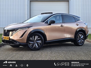 Nissan Ariya Evolve 91 kWh / SOH 99% / Panoramadak / 360 Graden Camera / Adaptief Cruise Control / Elektrisch Verstelbare Stoelen met Geheugen / Achterbank Verwarming / Stoel & Stuurverwarming / Stoel Verkoeling / Elektrische Achterklep / 1e Eigenaar / Dealer Onderhouden /