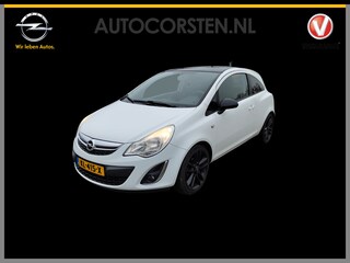 Opel Corsa 1.4I-16V 90pk Black-Edition Airco Radio cd/mp3 Elek.Ramen/Spiegels Sport-Comfort Stoelen Zwart Dak + Pianolak-delen Multi-Func.Stuur  Mistlampen  Privacy-glas Isofix LM-velgen volledig onderhouden , laatste beurt bij 216.000 km