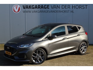 Ford Fiesta 1.0-125pk EcoBoost Mild-Hybrid ST-Line. Luxe, sportieve en goed onderhouden Fiesta ! Autm. airco, Cruise control, Lane assist, 17" Lmv, Parkeersensoren Achter, Metallic lak, Navigatie by Apple/Android, LED verlichting etc.