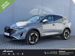 Nissan Qashqai 1.3 MHEV Xtronic N-Connecta Automaat / Panorama dak / Fabrieksgarantie tot 03-2028 / Facelift / 1.800 kg trekgewicht  / Elektrische klep / HUD / Camera 360° /  Cold pack / Stuur-, stoel- en voorruitverwarming / Navigatie / Apple Carplay Android / 18" LM wielen /