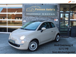 Fiat 500 1.2 Lounge Cappuccino, Leer, City, Automaat, Multistuur, Onderhouden!