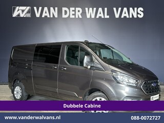 Ford Transit Custom 2.0 TDCI 130pk Automaat L2H1 Dubbele cabine Limited Euro6 Airco | 2x Zijdeur | 5-Zits | Camera | Navigatie Cruisecontrol, LED, Trekhaak, L&M Velgen, Stoelverwarming, Verwarmde Voorruit, Parkeersensoren