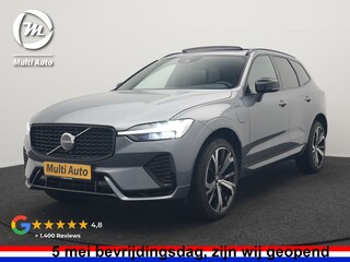 Volvo XC60 T6 AWD R-Design Plug In Hybrid 350pk Dealer O.H. PHEV | Panodak | Adaptive Cruise | Camera | Lederen Sportstoelen Memory & Verwarmd | Harman / Kardon | Stuur Verwarmd | 21"L.M | Apple Carplay | Keyless | Blis | Navigatie | DAB |