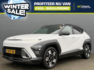 Hyundai Kona New 1.6 GDI HEV 141pk DCT Premium Two Tone | WINTERSALE! | Trekhaak | Navigatie | BOSE Speakers | Stoelventilatie | Stoel & Stuurverwarming