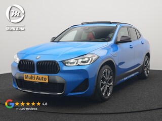 BMW X2 xDrive25e M Sport Plug In Hybrid 220pk Dealer O.H. PHEV | Trekhaak Afn. | Panodak | Adaptive Cruise | Head Up | Camera | Harman / Kardon | Lederen Competition Stoelen Memory & Verwarmd | Keyless | 19"L.M | Sfeerverlichting | Navigatie | DAB |